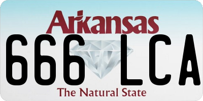 AR license plate 666LCA