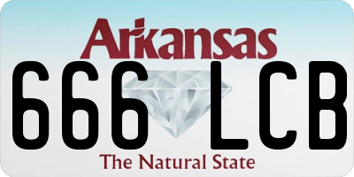 AR license plate 666LCB