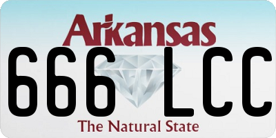 AR license plate 666LCC