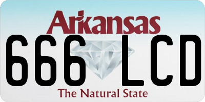 AR license plate 666LCD