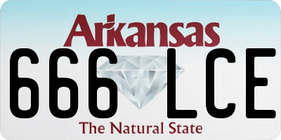 AR license plate 666LCE
