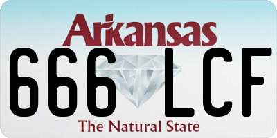 AR license plate 666LCF