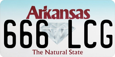 AR license plate 666LCG