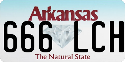 AR license plate 666LCH