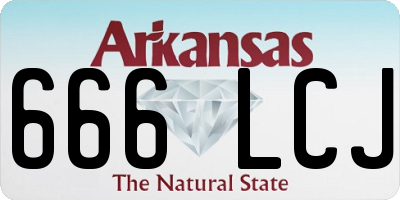 AR license plate 666LCJ