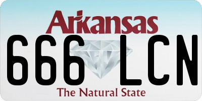 AR license plate 666LCN