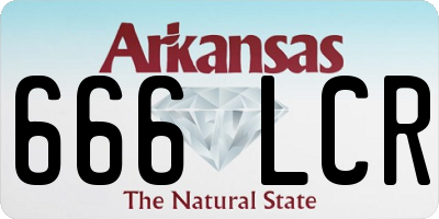 AR license plate 666LCR