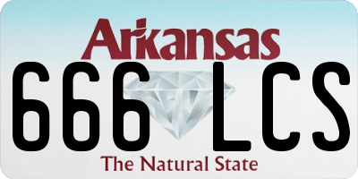 AR license plate 666LCS