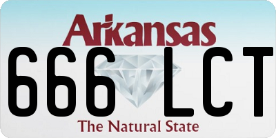 AR license plate 666LCT
