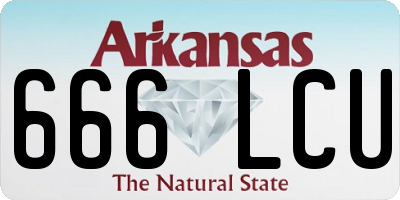 AR license plate 666LCU