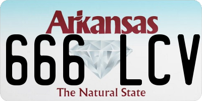 AR license plate 666LCV