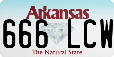 AR license plate 666LCW