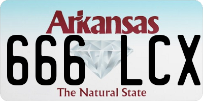AR license plate 666LCX