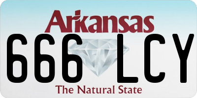 AR license plate 666LCY
