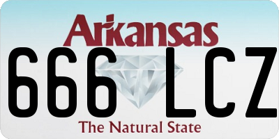 AR license plate 666LCZ