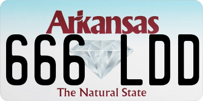 AR license plate 666LDD