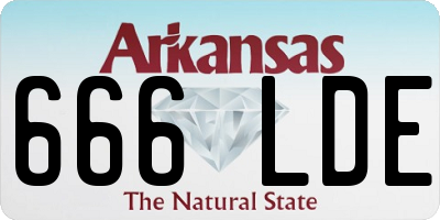 AR license plate 666LDE