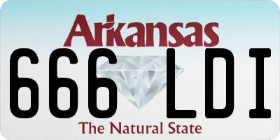 AR license plate 666LDI
