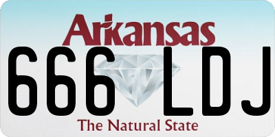 AR license plate 666LDJ