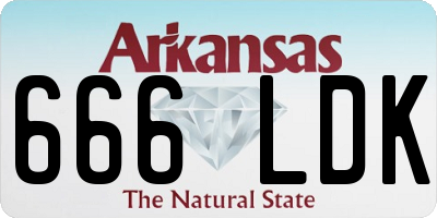 AR license plate 666LDK