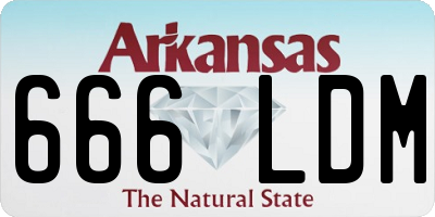 AR license plate 666LDM