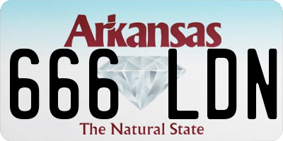 AR license plate 666LDN
