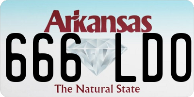 AR license plate 666LDO
