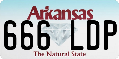 AR license plate 666LDP
