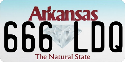 AR license plate 666LDQ