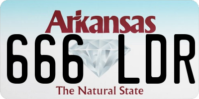 AR license plate 666LDR