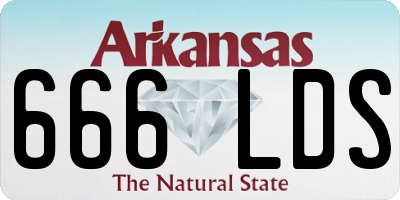 AR license plate 666LDS