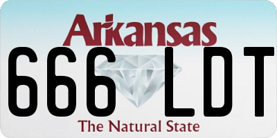 AR license plate 666LDT