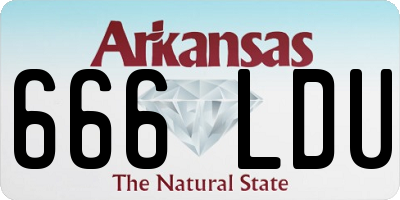 AR license plate 666LDU