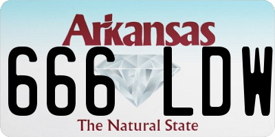 AR license plate 666LDW