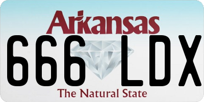 AR license plate 666LDX