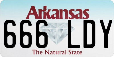 AR license plate 666LDY