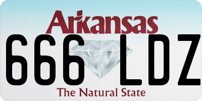 AR license plate 666LDZ