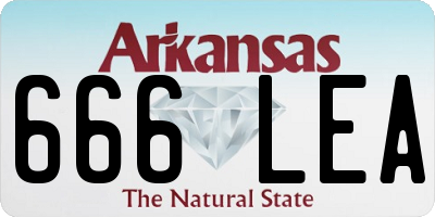 AR license plate 666LEA