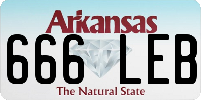 AR license plate 666LEB