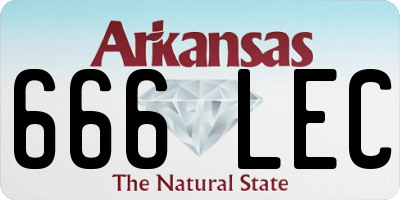 AR license plate 666LEC