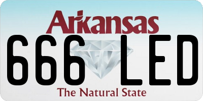 AR license plate 666LED