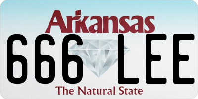 AR license plate 666LEE