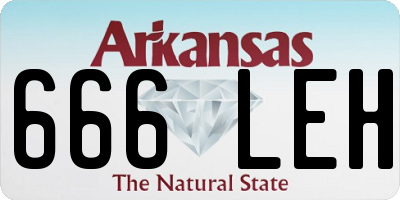 AR license plate 666LEH