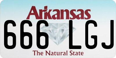 AR license plate 666LGJ