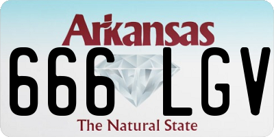 AR license plate 666LGV