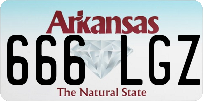 AR license plate 666LGZ
