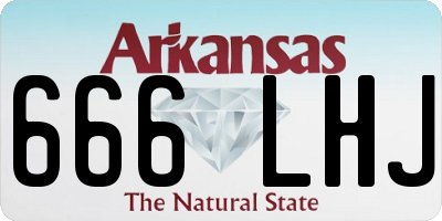 AR license plate 666LHJ
