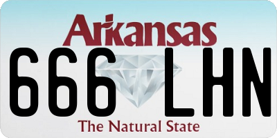 AR license plate 666LHN