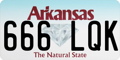 AR license plate 666LQK