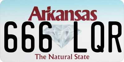 AR license plate 666LQR